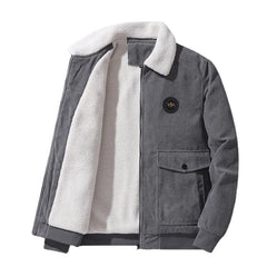 Men Corduroy Winter Coats Fleece Down Jackets Casual Jaquetas New Fashion Male Thicker Warm Parkas Short Winer Jackets Size 5XL