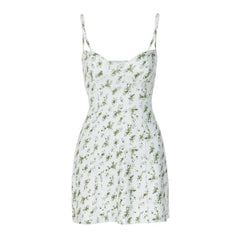 Voguable  Europe and America summer hot goods new style small floral short skirt sling dress    women's dress one piece o voguable