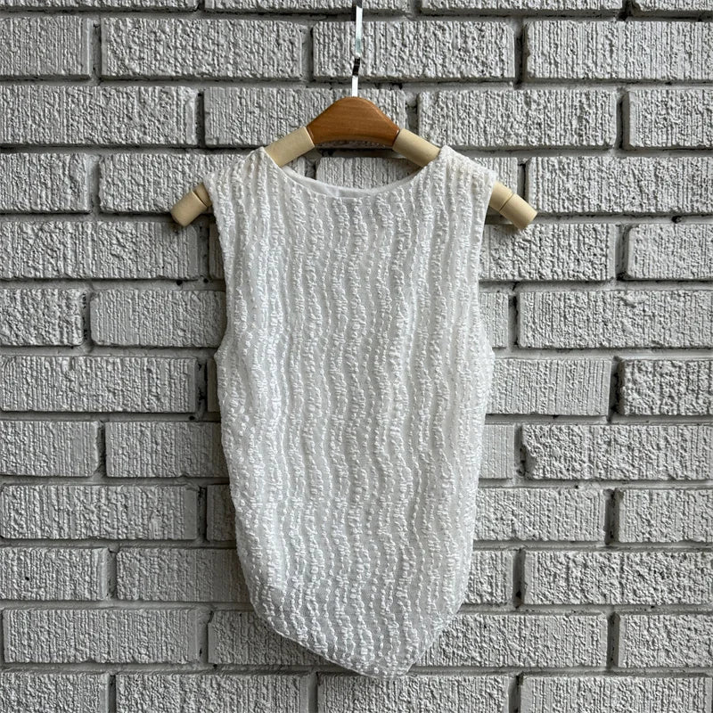 Irregular Tank Top y2k Clothes Women Solid Color Round Neck Sleeveless T Shirt Vest 2000s Aesthetic Clothing Streetwear voguable
