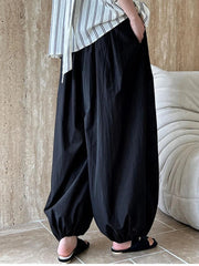 Oversize Women Pure Cotton Pants Summer Loose White Causal Lantern Trousers Fashion New Female Wide Leg Pants voguable