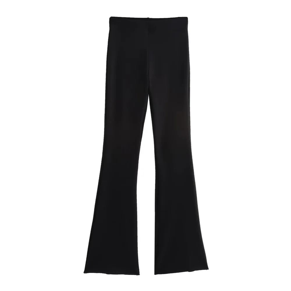 autumn new women's fashion temperament commuting slim fit versatile round neck vest trumpet leggings set Pbong
