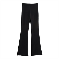 autumn new women's fashion temperament commuting slim fit versatile round neck vest trumpet leggings set Pbong