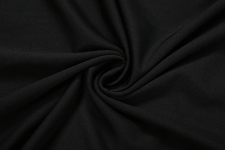 Voguable  Sexy Tassel Patchwork Dress Women Fashion Halter Bandages Irregular Hem Deep V-Neck Simple Elegant Party Club Bodycon voguable