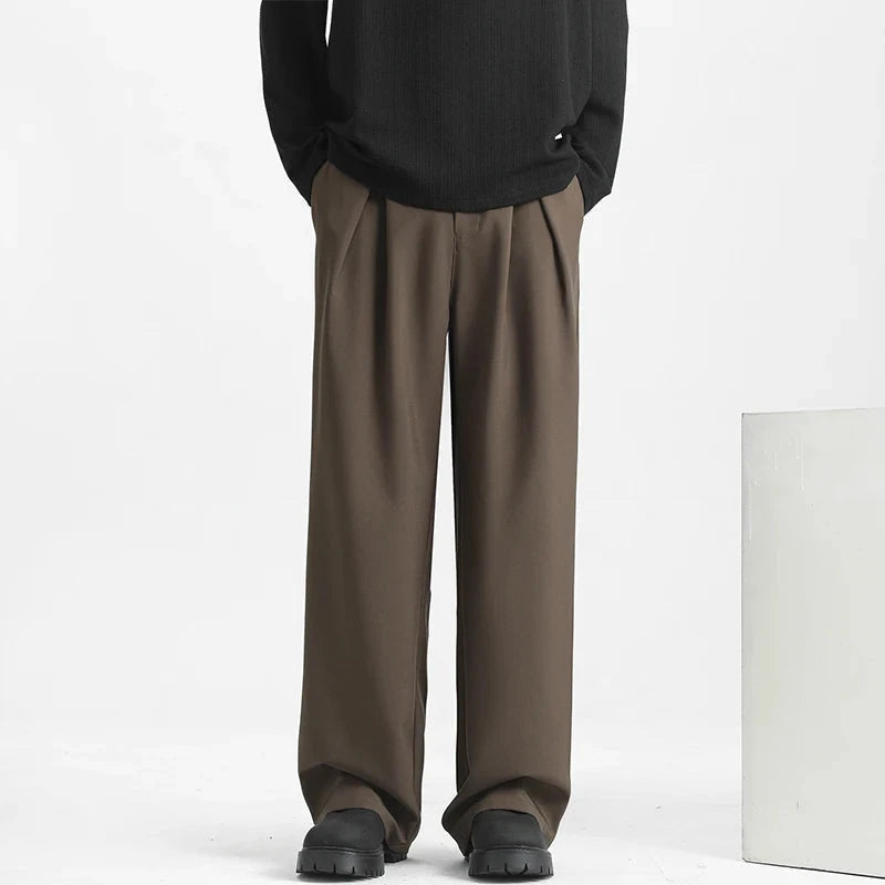 Men's Light Luxury Naples Slim-fit Suit Pants Casual Japanese Retro Premium Quality Elegant Popular Leisure Trousers 2026 Spring voguable