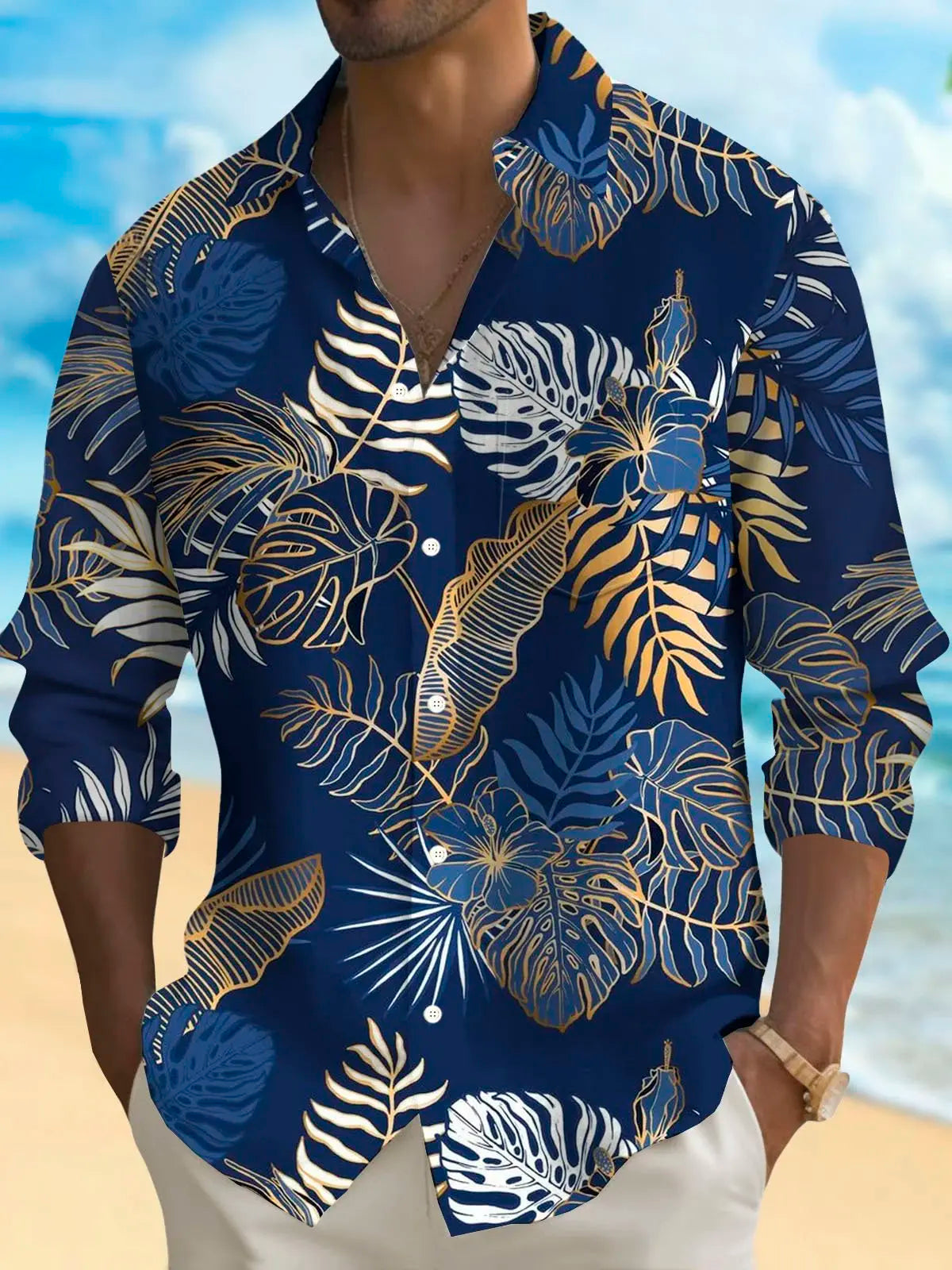Mens Red Floral Print Long Sleeve Shirt Fashion Design Luxury Long Sleeve Tops Mens Four Seasons Button Lapel Shirt voguable