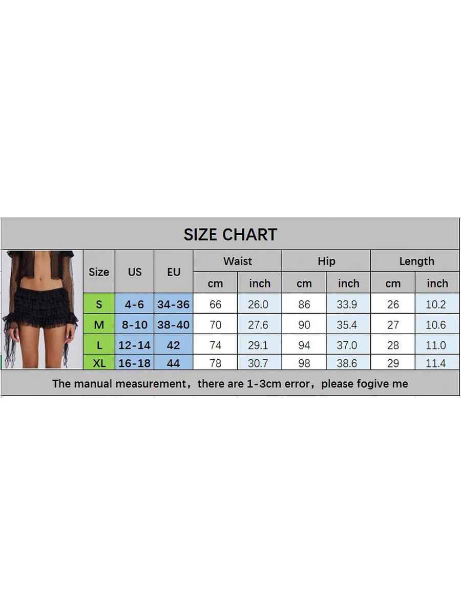 Voguable  Women Mesh Lace Bloomer Shorts Y2k Layered Ruffle Frilly Booty Shorts Fairy Bowknot Sexy Boy Shorts Panties Party Clubwear voguable