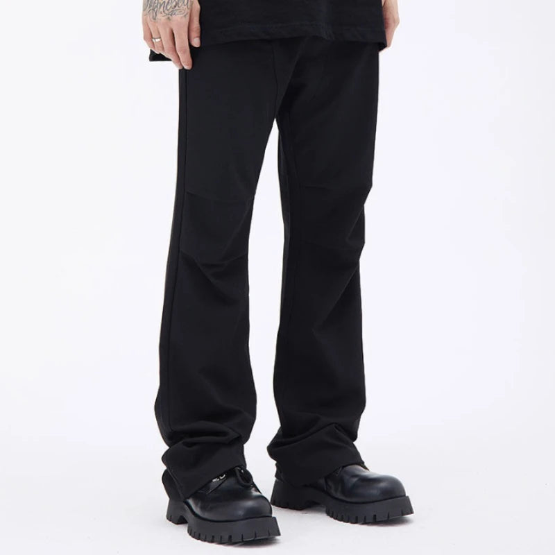 Voguable  American High Street Vibe Pants Men Women's Trendy Straight Tube Loose Micro Horn Floor Mop Pants Casual Versatile Long Trousers voguable