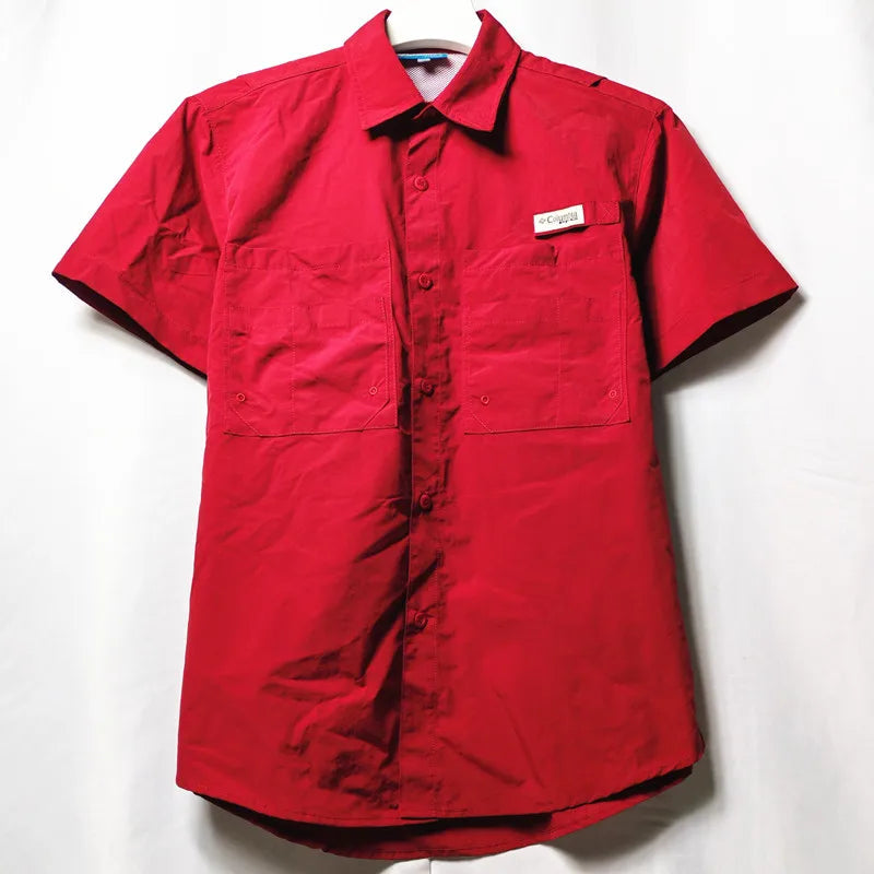Camisa para hombres 2024 Spring/Summer New Long sleeved Short sleeved Classic Polo Collar Shirt Top Pocket Men's Casual Shirt voguable