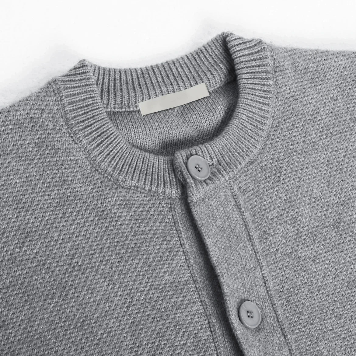 Simple Elegant Cardigan Personalized Solid Color Round Neck Sweater Jacket Autumn Winter Loose Knitted Cardigan Cityboy Knitwear voguable