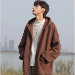 Voguable  High Quality Men's Waffle Sweatshirt Korea Version Hooded Couple Coat Ins Hop Thickened Harajuku Men Women Jacket Oversize M-3XL voguable