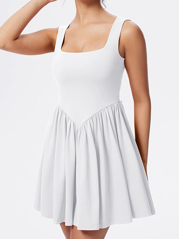 Voguable  Women's One-Shoulder Long Sleeve Elegant Casual Long Dress Sexy Solid Color Fashion Wraps Around Hips Dress voguable