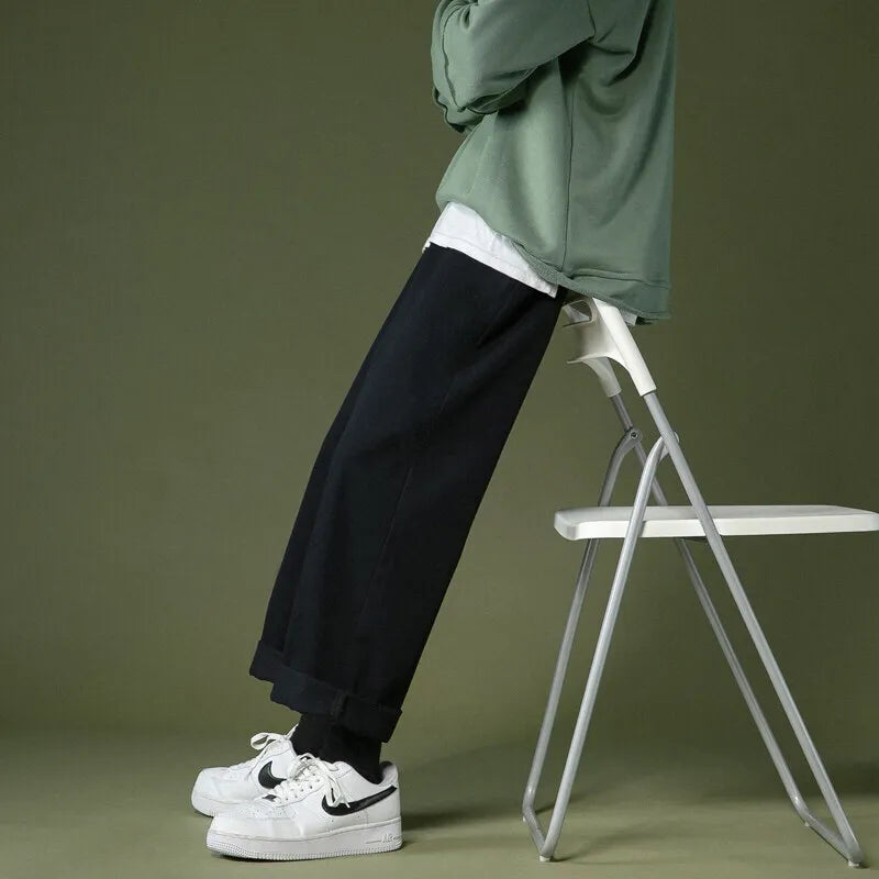 Black Jeans Men Oversized Fashion Casual Wide Leg Jeans Men Streetwear Hip-hop Loose Blue Jeans Mens Vintage Denim Pants M-3XL voguable