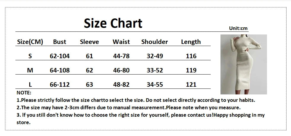 Knitted White Dress Women Elegant Fashion Turtleneck Bodycon Midi Dresses Female Autumn Winter Long Sleeve Slim Streetwear Dress voguable