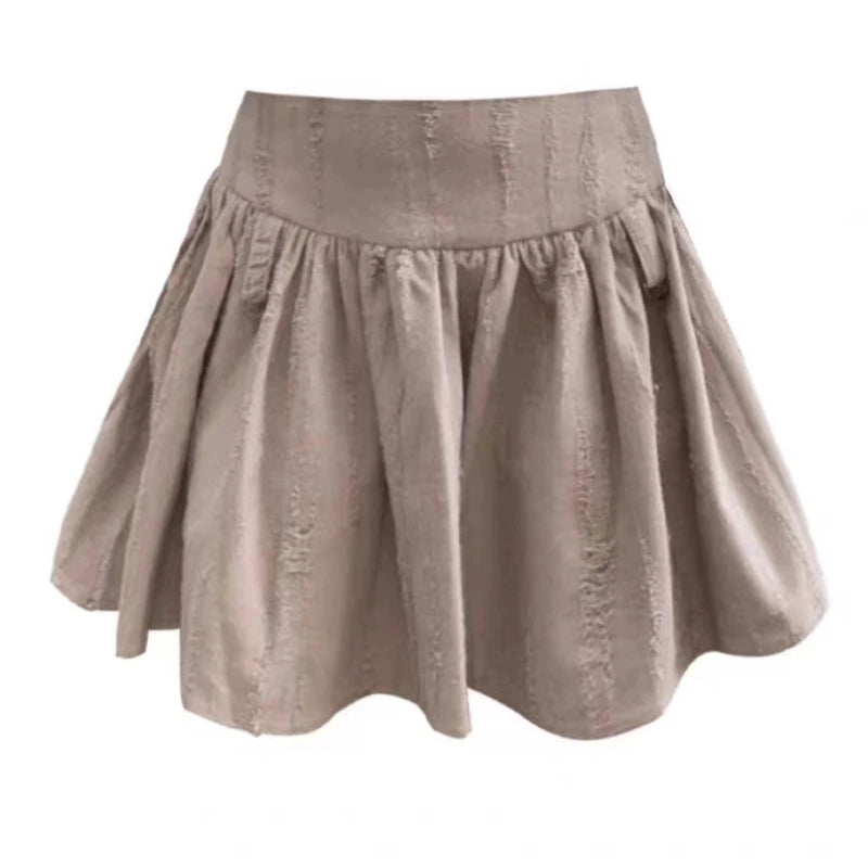 Voguable Elegant Casual Outwear 2 Piece Skirt Set Woman Slim Bodycon Knitted Blouse + Sweet Y2k Mini Skirt Suit 2024 Spring Chic voguable