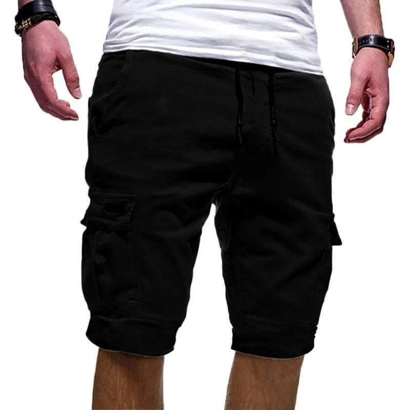 Voguable  Summer Y2K Harajuku All Match Trousers Solid Color Streetwear Elegant Fashion Half Pants Multi Pocket Shorts Men's Clothing voguable
