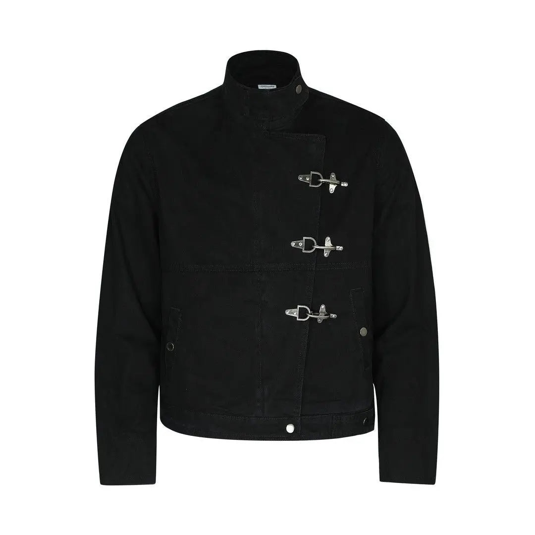 Men's Spring Autumn Deconstructed Splicing Design Jacket 2025 New Retro Workwear Short Men's Trendy High-end Jacket Aesthetic voguable