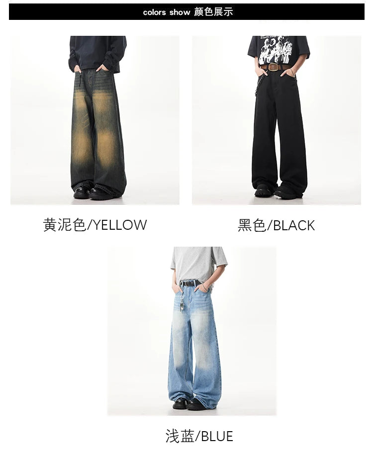 Big boy Jeans for Men Streetwear Baggy Jeans Washed Denim Leisure Simple Dime Pants straight Women Jeans Mujer Hot traf jean voguable