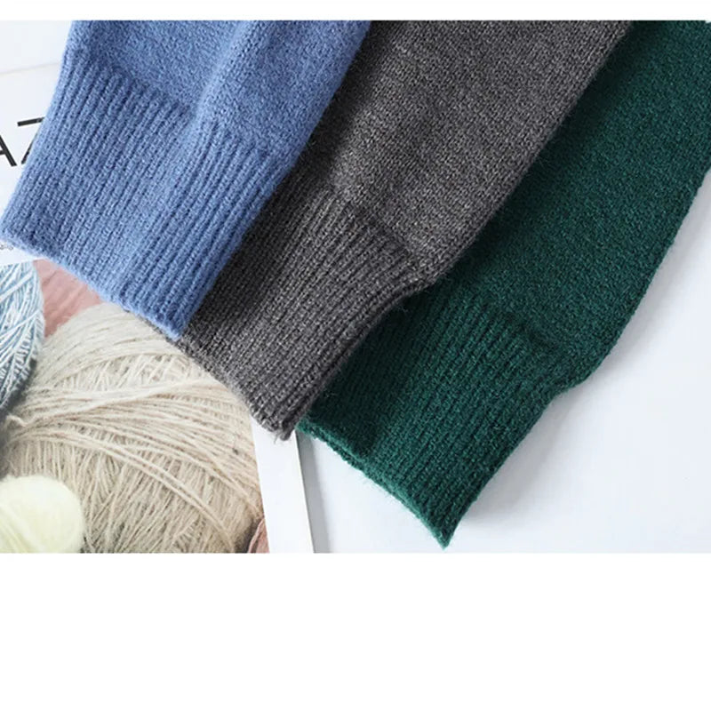 Voguable  Autumn Winter Warm Men Sweaters Fashion Turtleneck Patchwork Pullovers New Korean Streetwear Pullover Casual Men Clothing voguable