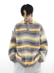 Voguable  Striped Sweater Men Knitted Oversize Pullovers for Man Sweaters and Jumpers Male Loose Casual Streetwear Hip Hop Winter voguable