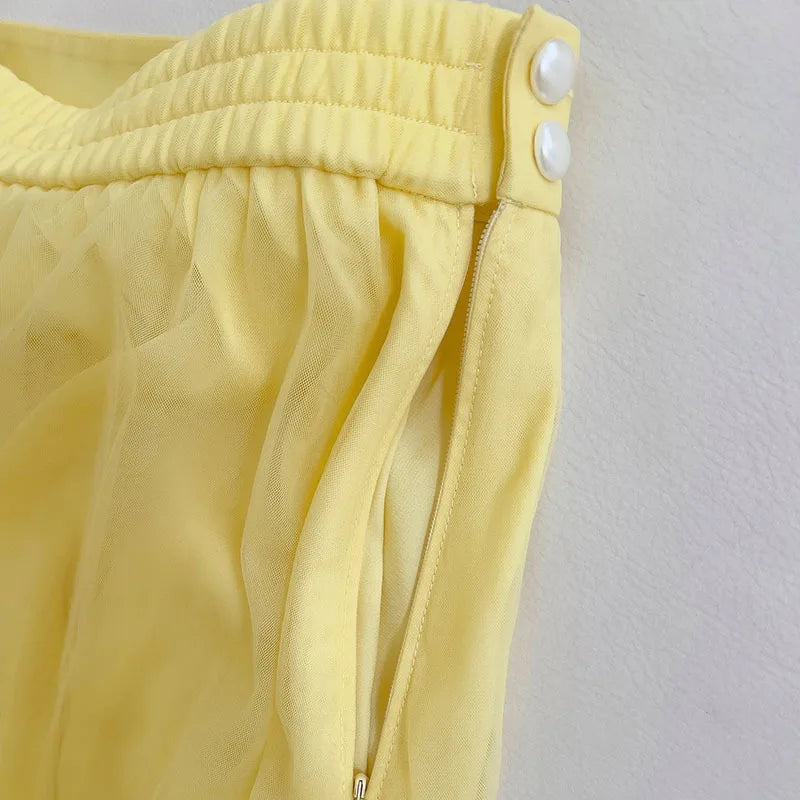 Fashion Women Dress Set Sleeveless Strapless + High Waist Skirt Female Summer Party Dresses New Tide voguable