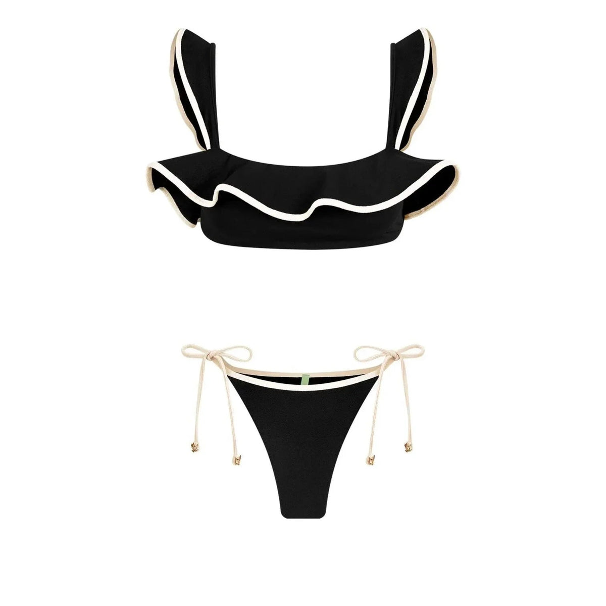 3 Pieces Sexy Bikini Set Black White Bikinis Women Swimsuit Female Elegant Swimwear Long Skirt Bathing Suit Beachwear Cover Up voguable