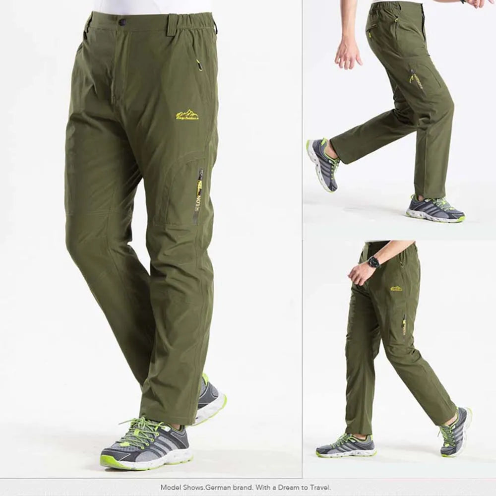 Stretchable Mens Cargo Pants Summer Men Casual Pant Quick Dry Outdoor Hiking Trekking Tactical Male Sports Trousers voguable
