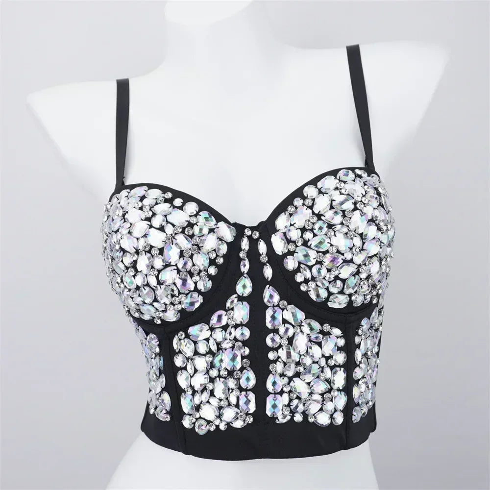 Fashion Clothes Tank Sling Stage Dance Wear Casual Women Clothing Y2k Tops Corset Streetwear Sexy Club Party Summer Elegant voguable