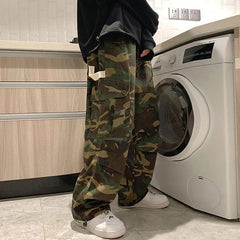 Y2K High Waist Camouflage Cargo Pants Women Fashion Bf Hip Hop Streetwear Loose Wide Leg Trousers Vintage Casual Jogging Pants voguable