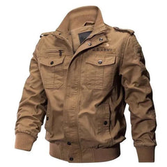 Spring and autumn military jacket male cotton water wash collar pilot cotton jacket large size plus velvet winter youth voguable