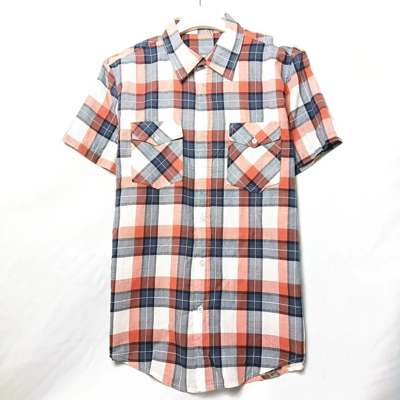Camisa para hombres 2024 Spring/Summer New Long sleeved Short sleeved Classic Polo Collar Shirt Top Pocket Men's Casual Shirt voguable