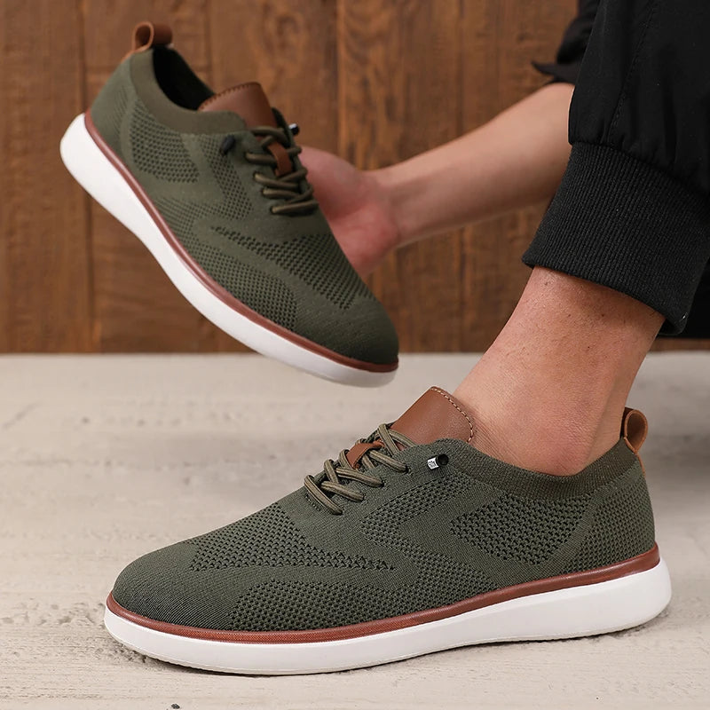 Voguable  Summer Men's Shoes Fashionable Knitted Mesh Casual Design Mesh Shoes Street Trend Versatile Fashion Outdoor Activity Sneakers voguable