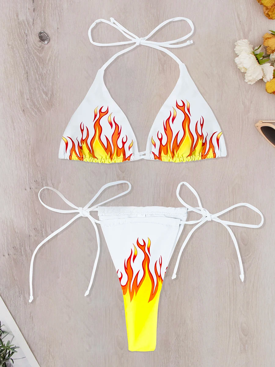 Voguable  Triangle String Bikini Women Brazilian Thong Halter Swimsuit Sexy Swimwear Female Bathing Swimming Swim Suit Beachwear voguable