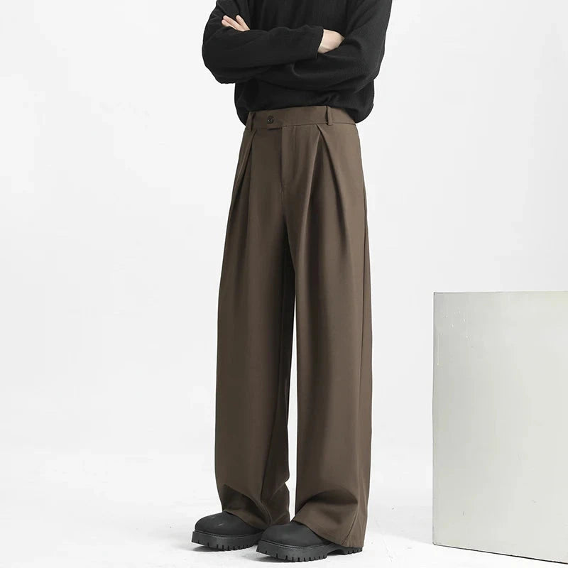 Men's Light Luxury Naples Slim-fit Suit Pants Casual Japanese Retro Premium Quality Elegant Popular Leisure Trousers 2026 Spring voguable