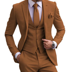 Voguable  XS-6XL New Blazer+Vest+Pants Men's Fashion Business Gentleman Professional Formal Dress  Version Banquet Dress Suit voguable