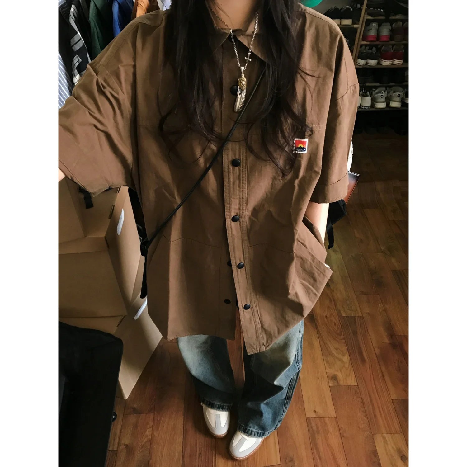 Vintage Blouse for Women 2024 Shirts Woman Summer Short Sleeve Korean Style Oversized Shirt Chiffon Blouse Crop Shirt voguable