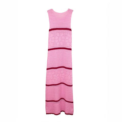 Voguable  European and American  source manufacturers knitted sweaters contrasting vests hollow dress spring and summer voguable