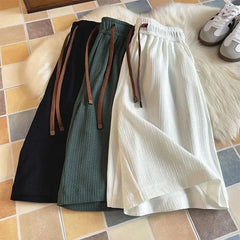 Summer Quick Dry Fitness Running Shorts Men's Loose Straight Cool Breathable 5-point Pants Wrinkled Ice Silk Beach Shorts voguable