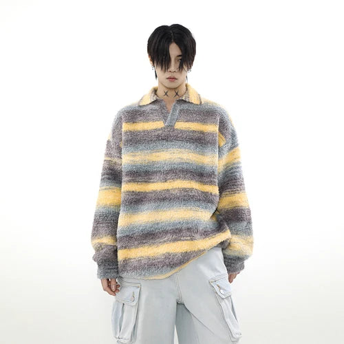 Voguable  Striped Sweater Men Knitted Oversize Pullovers for Man Sweaters and Jumpers Male Loose Casual Streetwear Hip Hop Winter voguable