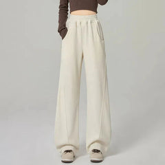 Apricot High Waist Banana Pants Women Spring Autumn 2024 New American Style Chic Straight Casual Affordable Wide Leg Trousers voguable