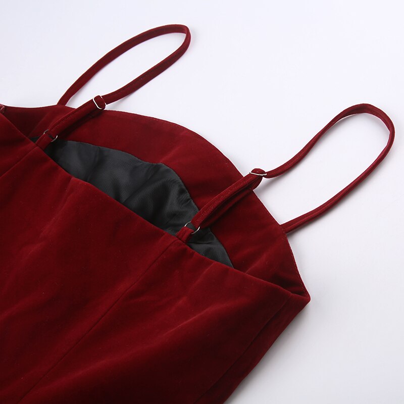 Red Strap Ruched Off-Shoulder Evening Party Dress mysite