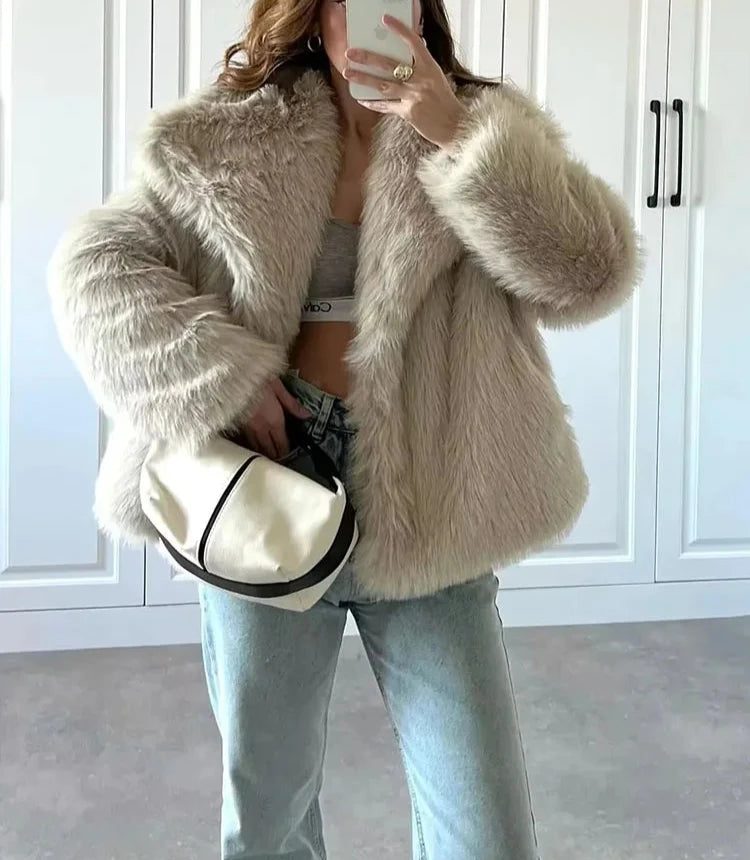 TRAF Metal Color Sequin Woven Jacket For Women Loose Stand Collar Long Sleeve Coat 2023 Autumn Winter Chic Female Outerwear voguable