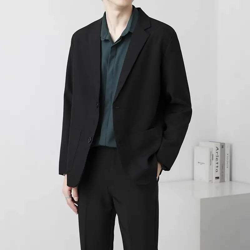 Voguable Spring Brown Black Blazer Men Slim Fit Fashion Social Men Dress Jacket Business Formal Jacket Men Office Suit Jacket S-3XL voguable