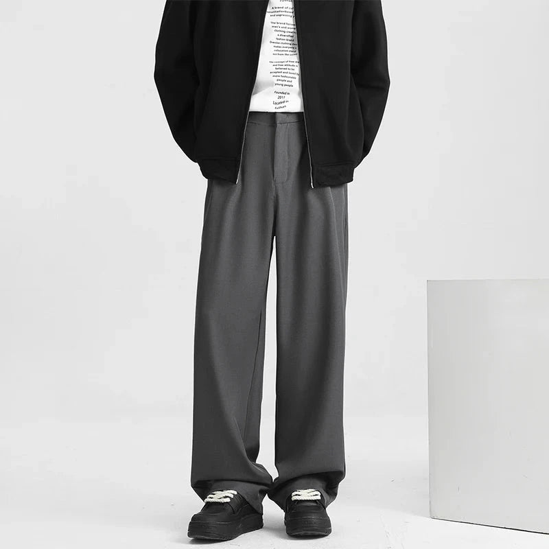 Men's Light Luxury Naples Slim-fit Suit Pants Casual Japanese Retro Premium Quality Elegant Popular Leisure Trousers 2026 Spring voguable