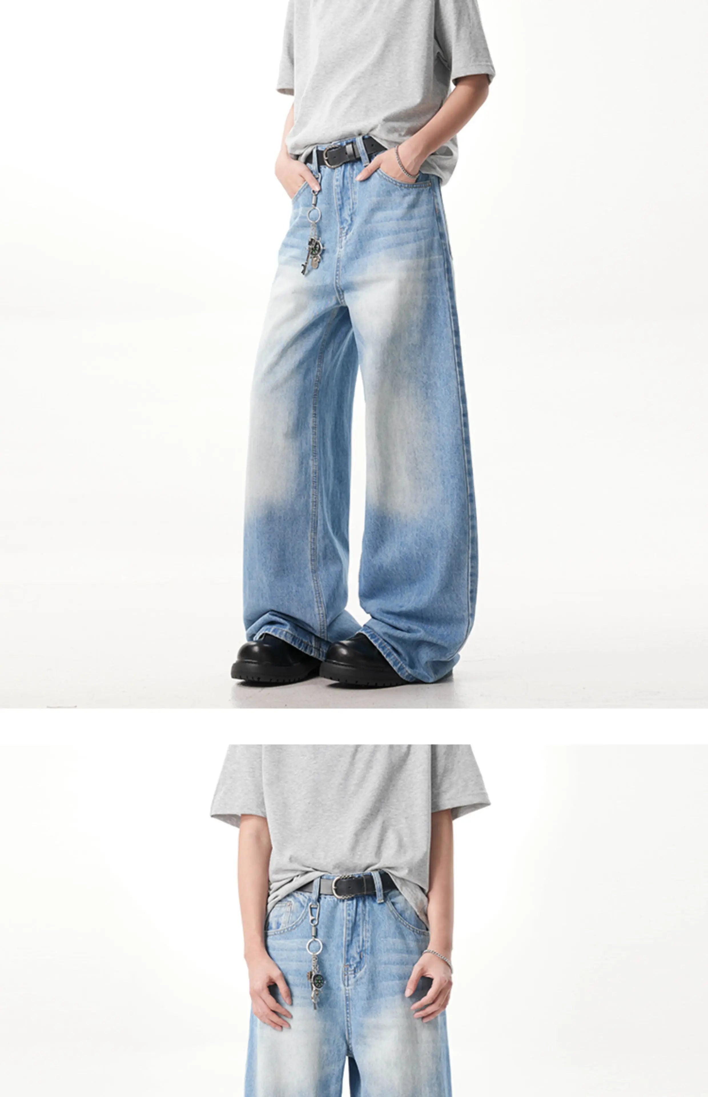 Big boy Jeans for Men Streetwear Baggy Jeans Washed Denim Leisure Simple Dime Pants straight Women Jeans Mujer Hot traf jean voguable