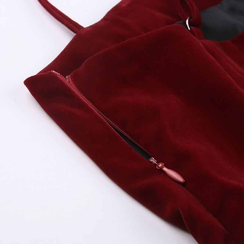 Red Strap Ruched Off-Shoulder Evening Party Dress mysite