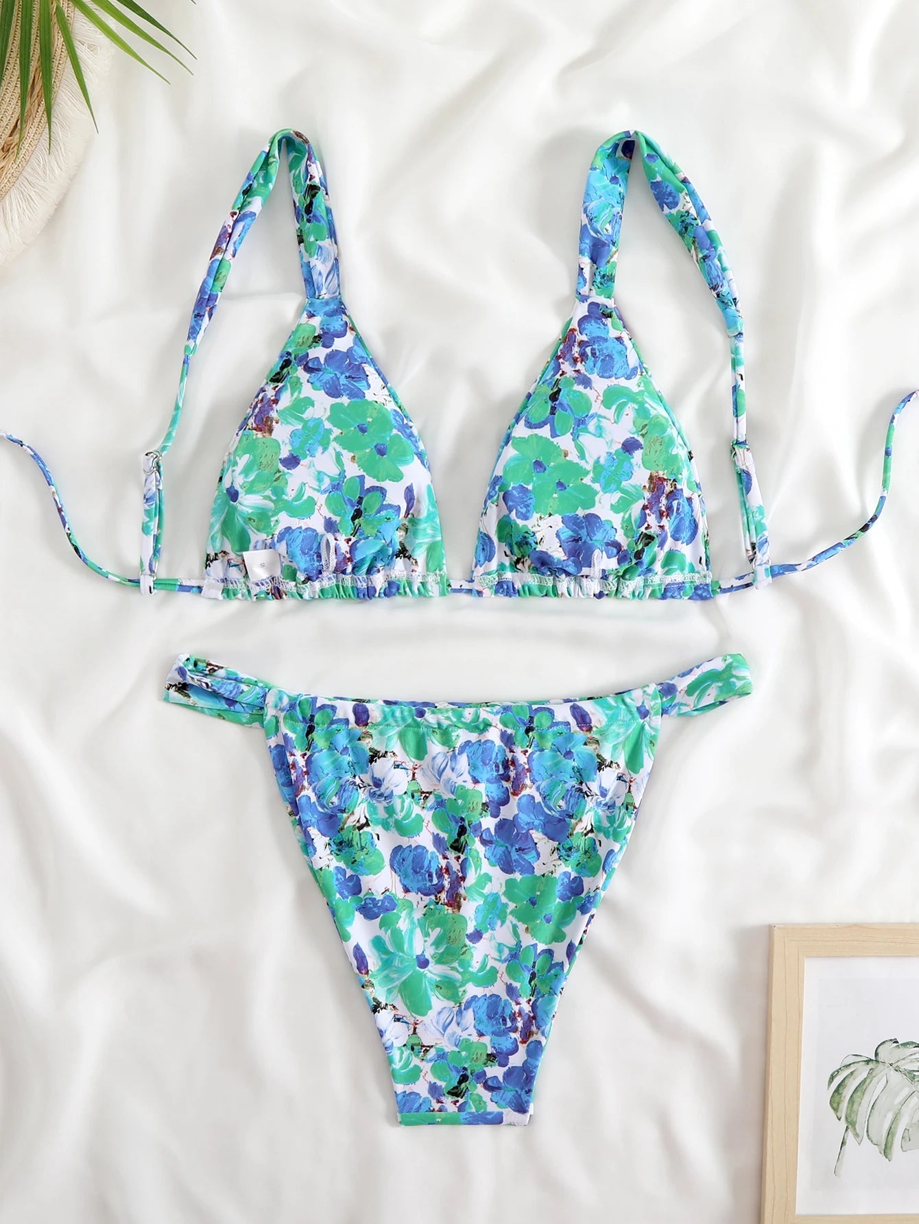 Voguable  Brazilian Thong Bikinis Strappy Swimsuit Women Sexy Printed Swimwear Female Bathers Swimming Bathing Swimming Swim Suit voguable
