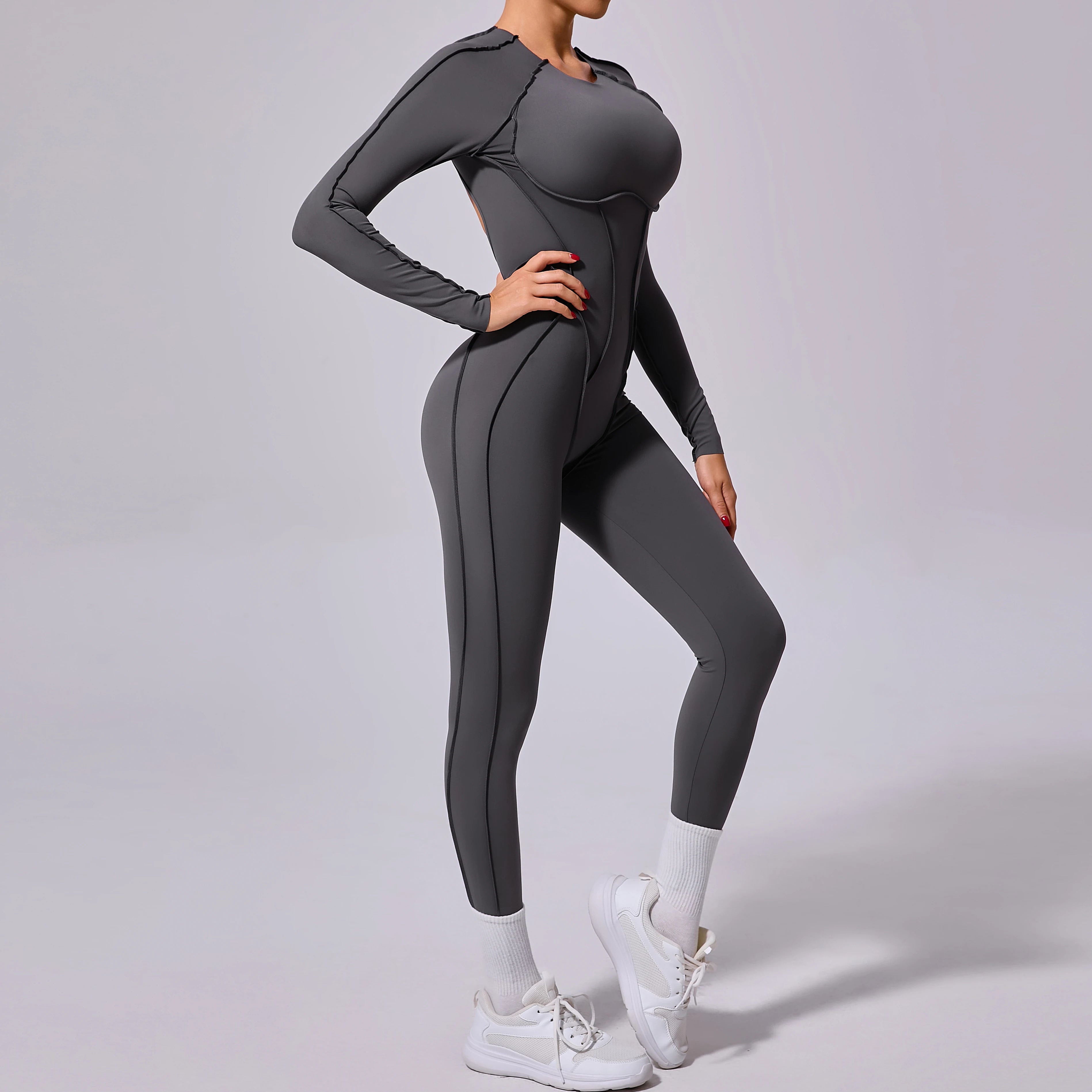 Voguable  Long Sports Jumpsuit Sleeveless Gym Set Women Yoga Clothes Rompers Workout One-piece Suit Female Outdoor Recreation Bodysuits voguable