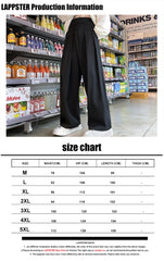 Men Korean Fahions Wide Leg Pants  Men Black Loose Casual Harem Pants Japanese Streetwear Joggers Sweatpants 5XL voguable