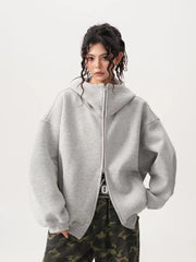 Zoki Y2K Black Hoodies Women Streetwear Oversize Loose Long Sleeve Retro Sweatshirt American Harajuku Vintage Bf Tops Coats New voguable