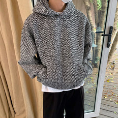 Men's Hoodie Luxury Harajuku Texture Hooded Sweatshirt Leisure Fashion  Long Sleeve Streetwear Retro Korean Popular Clothes voguable